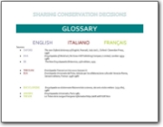 Sharing Conservation Decisions Glossary (EN-FR-IT)