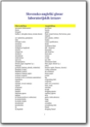 Glossario dei termini di laboratorio sloveno>inglese (SL>EN)