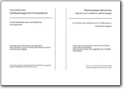 Petit Lexique de termes fréquemment utilisés en ophtalmologie françai>allemand - 2010 (FR>DE)