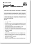 Terminologie juridique et administrative espagnol>catalan (ES>CA)