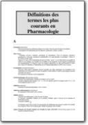The most common terms in Pharmacology (FR>EN)
