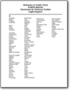 Dizionario di termini tessili inglese-spagnolo (EN<->ES)